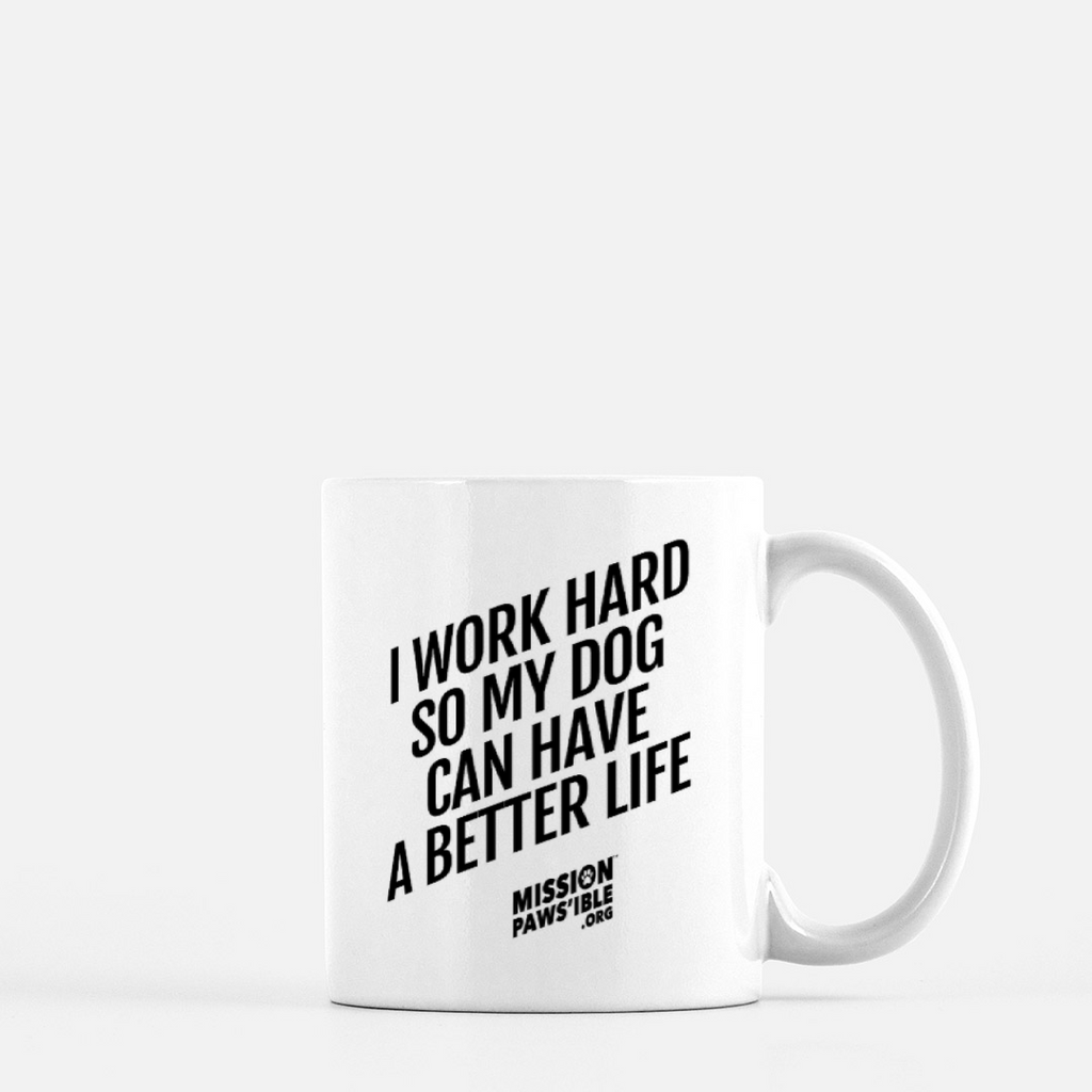 'I Work Hard' Mug